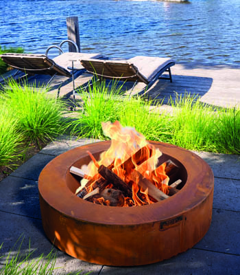 Ronde vuurschaal van Enjoyfires cortenstaal Ronde vuurschaal van Enjoyfires cortenstaal