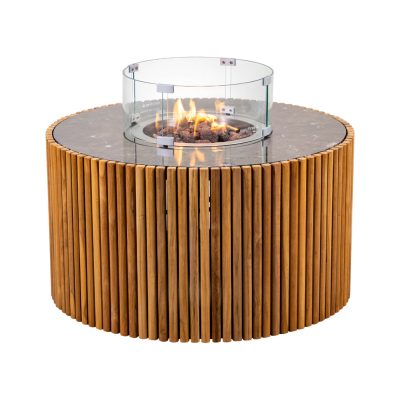 Enjoyfires ibiza bruine vuurtafel teakhout